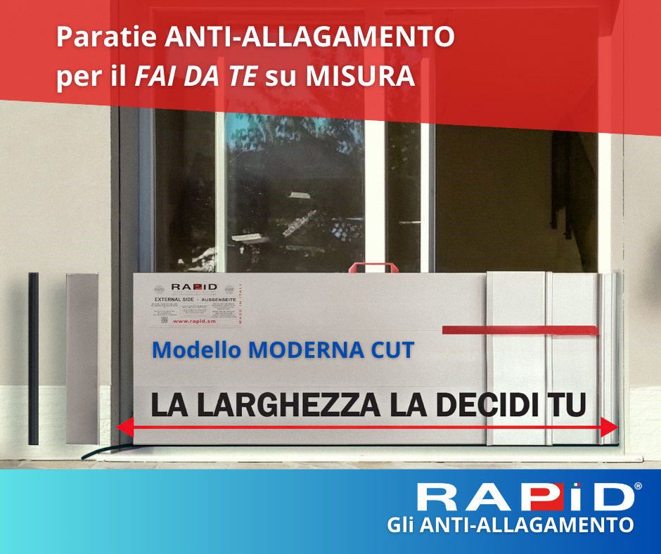 RAPID Moderna Cut paratia antiallagamento fai da te su misura per porte e finestre