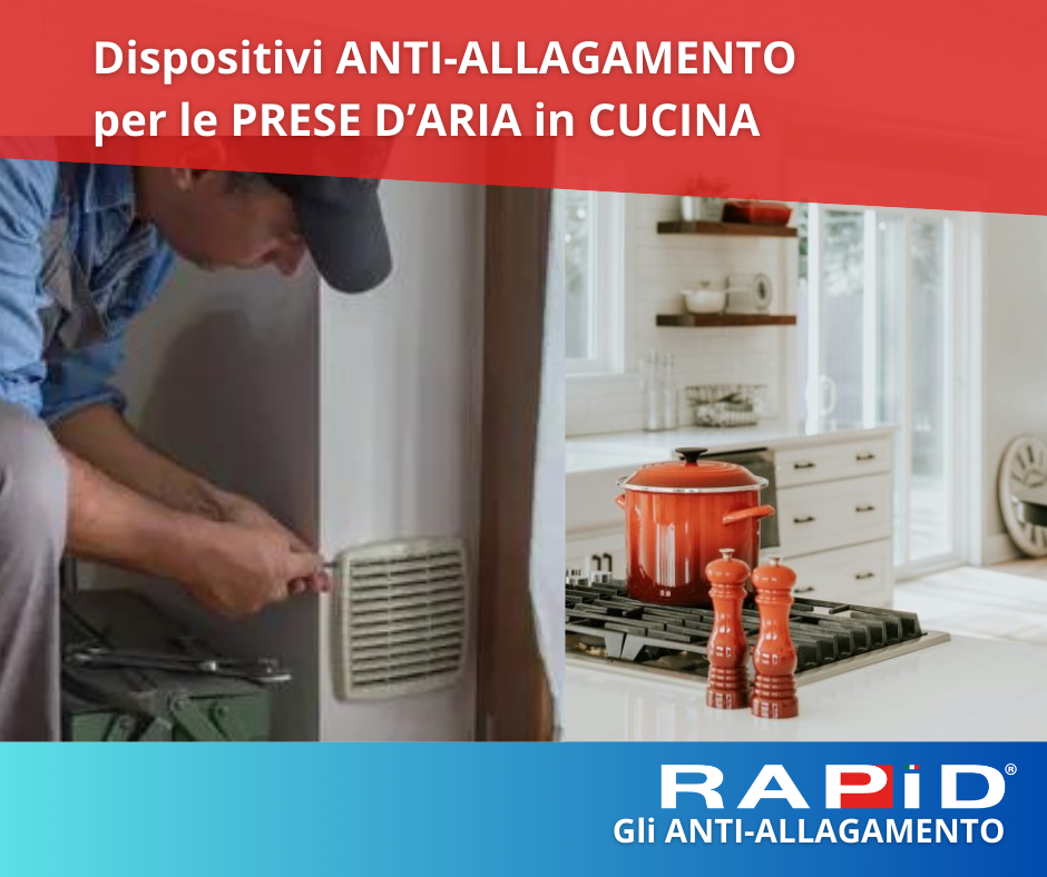 RAPID dispositivi antiallagamento per chiudere prese aria del gas metano in cucina