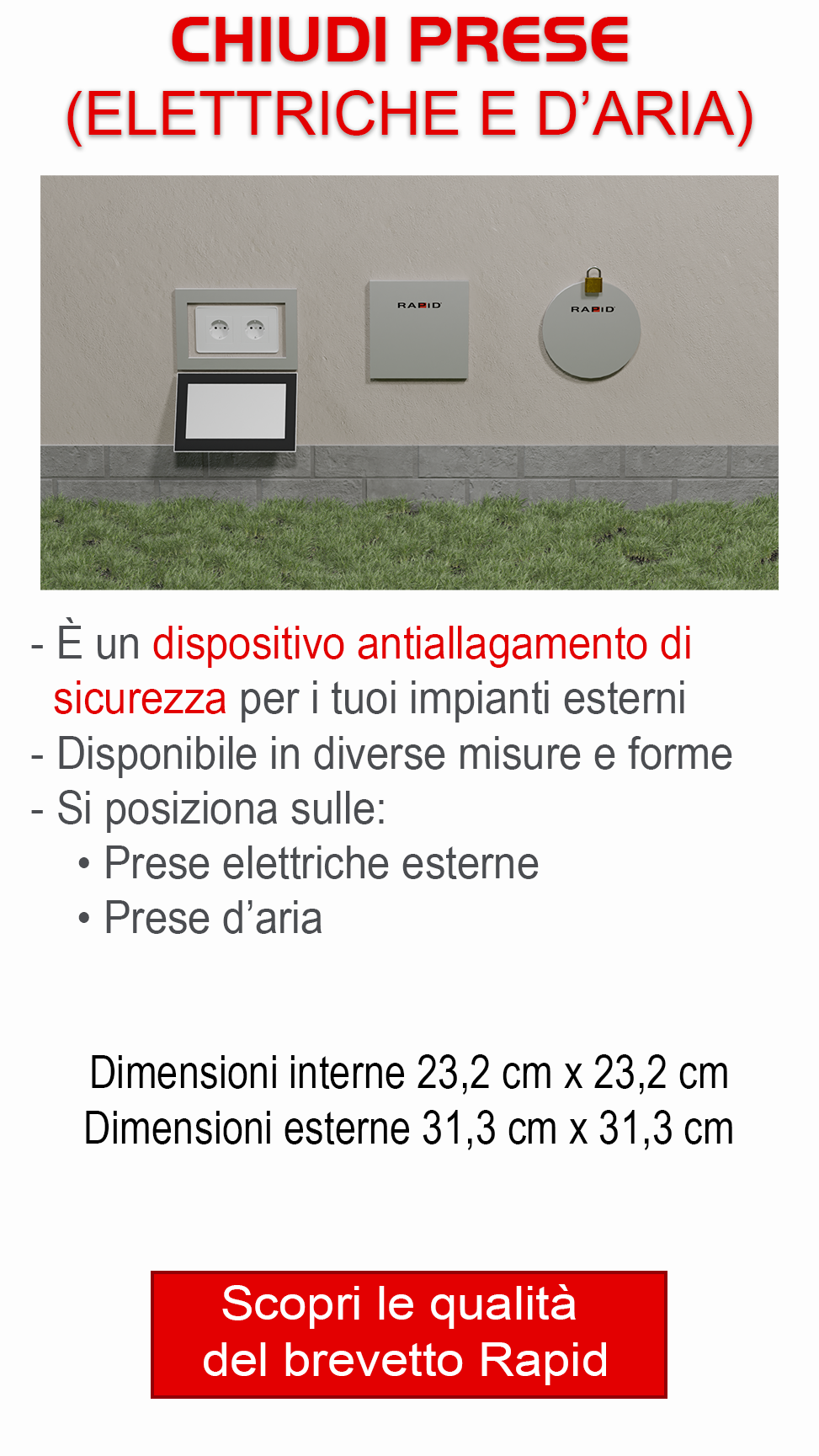 Chiusura Prese Elettriche e Aria